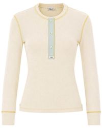 Chloé - Fitted Henley Shirt - Lyst
