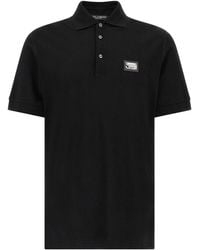 Dolce & Gabbana - Logo Plate Polo Shirt - Lyst