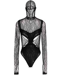 Dion Lee - Cut-out Detail Lace Bodysuit - Lyst
