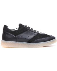 MM6 by Maison Martin Margiela - Leather Court Sneakers - Lyst