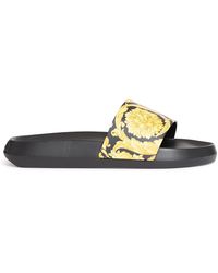 Versace - Slippers With Logoed Band - Lyst