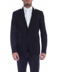 Moschino - Jacket With Logo On The Lapels - Lyst