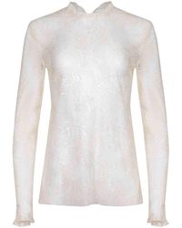 Alberta Ferretti - Shirt Made Of Lace - Lyst