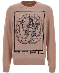 Etro - Logo Embroidery Sweater - Lyst