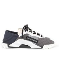 Dolce & Gabbana - Ns1 Mixed Materials Black Sneakers - Lyst