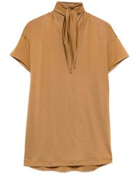 Lemaire - Scarf-Detailed Short-Sleeved Top - Lyst