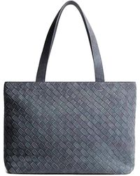Bottega Veneta - Small Intrecciato Zipped Tote - Lyst