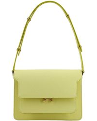 Marni - Leather Shoulder Bag With Bellows Detail - Lyst