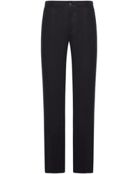 Kiton - Straight Fit Linen Trousers With Elastic Waist - Lyst