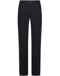 Kiton - Straight Fit Linen Trousers With Elastic Waist - Lyst