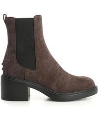 Tod's - Suede Ankle Boot - Lyst