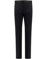 Tom Ford - Virgin Wool Trouser With Satin Profiles - Lyst