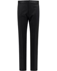 Tom Ford - Virgin Wool Trouser With Satin Profiles - Lyst