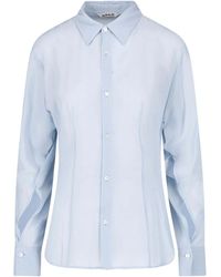 AURALEE - Silk Georgette Shirt - Lyst