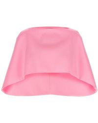 Alberta Ferretti - Cropped Mantle - Lyst