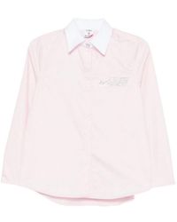 CASABLANCA - Crystal-Embellished Logo Shirt - Lyst
