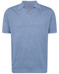 Nuur - Short Sleeved Polo Neck Piquet Stitch T-Shirt - Lyst
