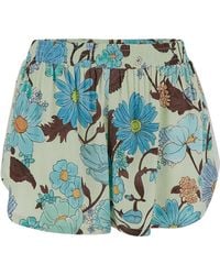 Stella McCartney - Short In Multicolor With Floral Print - Lyst