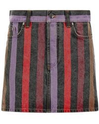 Versace - Short Denim Skirt - Lyst
