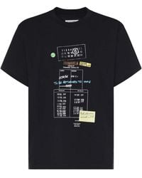 MM6 by Maison Margiela - Printed Cotton T-Shirt - Lyst