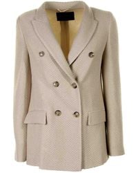 Seventy - Double-Breasted Knitted Jacket - Lyst