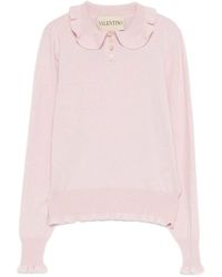 Valentino Garavani - Ruffled-Collar Jumper - Lyst