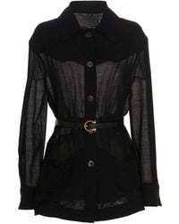 Ferragamo - Semi-Transparent Wool Jacket - Lyst