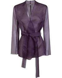 Antonelli - Elia Organza Silk Belted Waist Coat - Lyst