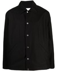 Jil Sander - Overshirt With Logo Print Jackets - Lyst