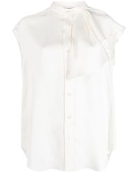 McQueen - Fuild Double Satin Shirt - Lyst