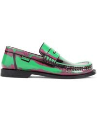 Loewe - Campo Brushed Loafers - Lyst