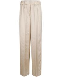 Peserico - Viscose Satin Trousers - Lyst