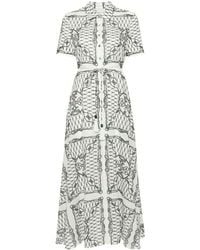 Tory Burch - Long Dress With Pattern - Lyst