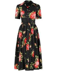 Dolce & Gabbana - Dress With Floral Motif - Lyst