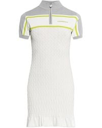 CASABLANCA - Zip-Up Mini Dress With Ruffle Trim - Lyst