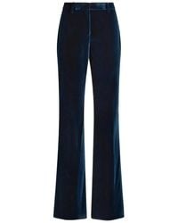 Etro - Cotton Velvet Flared Trousers - Lyst