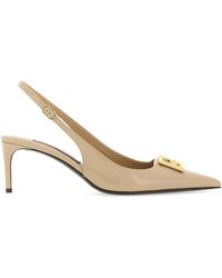Dolce & Gabbana - Sling Back With Logo - Lyst