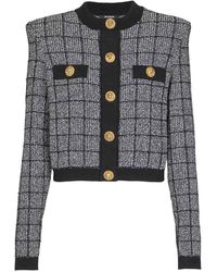 Balmain - Tweed Cardigan - Lyst
