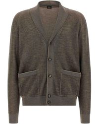 Brioni - Cardigan Con Collo A Scialle - Lyst