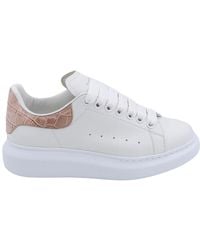 Alexander McQueen - Leather Sneaker With Croco Back Patch - Lyst