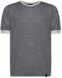 Fay - Linen And Cotton T-Shirt - Lyst