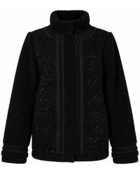 AMOSA - Teddy Jacket With Crystals - Lyst