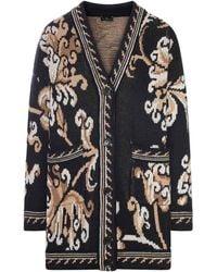 Etro - Jacquard Knit Cardigan With Floral Pattern - Lyst
