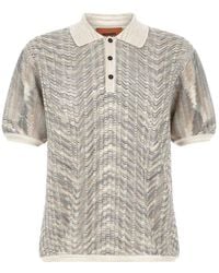 Missoni - Zig-Zag' Knit Polo Shirt - Lyst