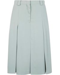 N°21 - Crepe Sable Midi Skirt - Lyst