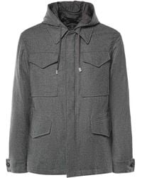 Eleventy - Hooded Field Jacket - Lyst