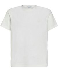 Etro - Paisley Print Logo Crew Neck T-shirt - Lyst