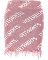 Vetements - Iconic Lurex Monogram Skirt - Lyst