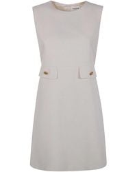 P.A.R.O.S.H. - Raisa26 Viscose Linen Mini Dress - Lyst