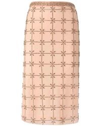 Pinko - Crystal Embellished Skirt - Lyst
